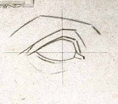 a drawing of an eye is shown in this image