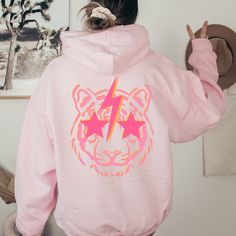 Preppy Hoodie Preppy Sweatshirt Lightning Bolt Hoodie Preppy - Etsy Pink Hooded Hip Hop Top, Pink Long Sleeve Hip Hop Sweatshirt, Cute Pink Hoodie For Streetwear, Cute Hooded Hoodie For Loungewear, Pink Long Sleeve Hip Hop Hoodie, Pink Long Sleeve Hoodie In Hip Hop Style, Trendy Pink Hoodie With Ribbed Cuffs, Trendy Loungewear Sweatshirt With Adjustable Hood, Trendy Sweatshirt With Adjustable Hood For Loungewear