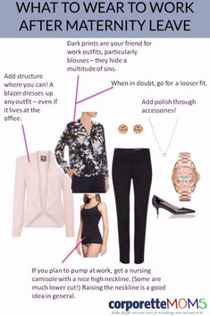 11 Life-Changing Style Tips from Pinterest - Corporette.com Postpartum Outfits Work, Postpartum Professional Outfits, Postpartum Work Outfits, Dressing Professional, Postpartum Outfits, Nursing Style, Postpartum Fashion, Pumping Breastmilk, What To Wear To Work