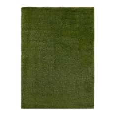 a green rug on a white background with no one in the room to see it