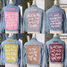 Cute Painted Jean Jacket, Eras Jean Jacket, Taylor Swift Denim Jacket Diy, Eras Tour Diy Outfits, Customized Denim Jacket