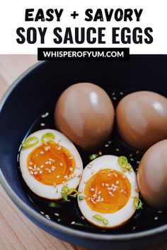 soy sauce eggs with jammy yolks Whisper Of Yum, Soy Sauce Ramen, Ramen Egg Recipe, Ramen Eggs, Soy Sauce Eggs, Ramen Egg, Telur Rebus, Easy Asian Recipes