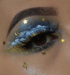 Halloween Everyday Makeup, Sleepover Makeup, God Oc, Eyeshadow Aesthetic, Funky Makeup, Whimsical Dress, Other World