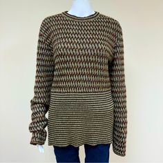 Questions? Leave A Comment Below! No Size Tag, Measurements Provided In Photos (Consistent With M/L). Please Use Measurements To Confirm Size & Fit Prior To Purchase. Vintage Missoni, Sweaters Vintage, Mohair Sweater, Red Brown, Missoni, Size Tag, Scoop Neck, Sweaters For Women, Wool