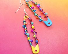 Fun and Funky Rainbow Eyeglass Chain Holder | Etsy Eyeglass Chain Holders, Glasses Chains, Rainbow Glass, Eyeglass Chain, Glasses Chain, Beautiful Rainbow, Rainbow, Ships, Drop Earrings