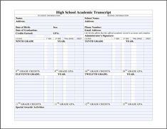 Free Editable High School Transcript Template plannerideas #simpleplanner #2024 freeplanner #7daymealplanner🦐