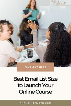 the best email list size to launch your online course for women in business and social media