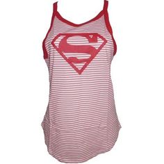 Dc Comics Women's Juniors Superman Tank Top New Without Tags Featuring Red And White Stripes, Spaghetti Straps, And Graphic Print Bottom Round Hem 100% Cotton Model Is 5'1 - Wears A Size 4/Small To Medium Wearing A Size Medium Here Measurements: For Length (From Top Of The Tag To Bottom Hem) Small Armpit To Armpit - 17 Inches Length - 24 Inches Medium Armpit To Armpit - 18 Inches Length - 24 Inches Large Armpit To Armpit - 18.5 Inches Length - 25 Inches X-Large Armpit To Armpit - 20 Inches Lengt