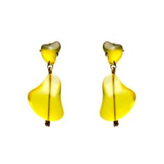 Gold-Plated, Clip Closure. Plastic, Metal. Marni Jewelry, Metallic Earrings, Metal Earrings, Earrings Color, Gold Plate, Jewelry Earrings, Plating, Women Jewelry, Yellow