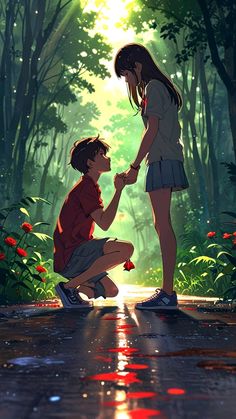 Anime Couples Manga Art, Anime Couple Wallpapers, Love Anime Wallpaper, Couple Pic Anime, 8k Anime Wallpaper, Couple Wallpaper Anime, Smart Wallpaper, Boy And Girl Drawing, Fantasy Art Couples