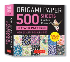 origami paper 500 sheets flower patterns