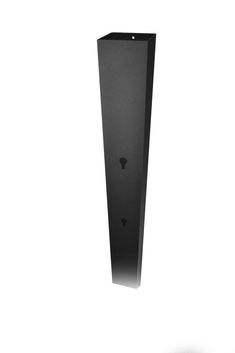 a tall black object on a white background