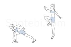 a woman doing squats with her legs apart