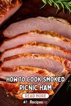 Explore Recipes.net for Juneteenth food ideas with this easy comfort food recipe! Learn how to cook smoked picnic ham, perfect for your Juneteenth menu ideas. Satisfy your food cravings with this flavorful American dish. Celebrate the happy 15th day after Juneteenth with these comforting Juneteenth recipes. Whether you're a food lover or seeking new food ideas, this recipe is a must-try. Bring classic American recipe ideas to your table and enjoy a special meal with loved ones. Slow Cooker Smoked Ham, Double Smoked Ham, Precooked Ham, Smoked Ham Recipe, Ham In The Oven, Spiral Sliced Ham, Spiral Ham, Slow Cooker Ham, Crockpot Ham