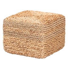 an image of a square woven basket on white background