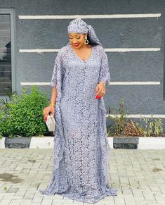 🎈This handmade cord lace dress is made of high quality lace fabric that will serve you a long time. The color is rich, the texture is good. Great for weddings, bridesmaids dresses, Nigerian Parties, Dinners, etc. 🎈Details - Custom made from scratch -Loose Fit : You can provide your measurements / I'll make according to the measurements of the size you choose - Butterfly Dress Style - Neckline: V Neck -Dress Length 58 inches ( It can be made shorter if you want or according to your height) -Han Lace Bubu Styles For Women, Lace Bubu Gown Styles Nigerian, Bubu Lace Gown Styles, Kaftan Gown Styles, Bubu Gown Styles Lace, Lace Bubu, Lace Dress Styles Nigerian, Church Outfit Women, Lace Gown Styles Nigerian