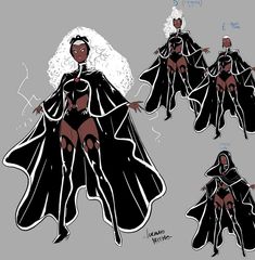 Marvel Character Design, Long Cape, Black Characters, Marvel Girls, Comics Girl