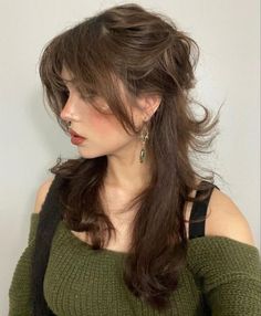 Fairy Layers Hair, Haircuts For Long Hair And Bangs, Prom Hair Inspiration Short Hair, Y2k Flipped Hair, Shoulder Length Hairstyles For Homecoming, Y2k Grunge Hairstyles Long, 90s 80s Hairstyles, Wispy Bangs Layers Medium Hair, Formal Hairstyles For Shaggy Hair