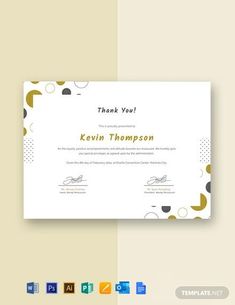 a certificate template with circles and dots