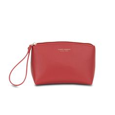 Practical and functional, this trousse is perfect for a dynamic woman like you! Thanks to its compact size, it is suitable for carrying in your handbag or backpack. Ideal for carrying your favourite make-up, your cables and everything you need for trips or weekends out of town! You can also wear it as a clutch bag thanks to the practical wrist strap during an aperitif or an evening with friends. FEATURES Zip fastening. Wearability: hand-held. Vegan Leather, PVC Wipe Clean Only With Damp Cloth Red Portable Bag For Daily Use, Compact Red Travel Bag, Red Cosmetic Bag For Everyday Use, Functional Compact Bag For On-the-go, Compact Functional Bags For Daily Use, Compact Travel Bag With Zipper Closure, Red Zipper Cosmetic Bag, Red Cosmetic Bag With Zipper, Elegant Red Travel Pouch