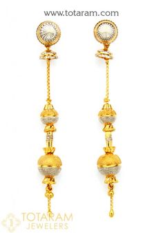 Gold Drop Earrings - Buy Online 22K Indian Gold screw back Drop Earrings, South Indian Gold Drop Earrings like gold jhumkas, Gold Makarakundanalu earrings, Indian Gold chandelier earrings made in India. South Indian Gold Drop Earrings with south Indian style screw backs (Madras Screw) or Bombay screw back Gold Drop earrings made in India. View latest designs of Indian gold Drop earrings Elegant Clip-on Earrings With Latkans, Drop Clip-on Earrings With Latkans, Elegant Drop Clip-on Earrings With Latkans, Traditional Clip-on Earrings, Formal Earrings With Latkans, Formal Round Earrings With Latkans, Latkan Earrings For Formal Occasions, Formal Round Latkan Earrings, Celebration Dangling Beads Drop Earrings