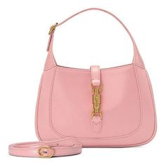 (WMNS) GUCCI Jackie 1961 SeriesBag Single-Shoulder Bag MIni-Size Pink 637091-10O0G-5815 (Retro/Women's/Leather) Gucci Jackie 1961, Retro Women, Gucci Jackie Bag, Leather Women, Gucci, Shoulder Bag, Sneakers, Leather, Pink