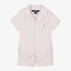 Ralph Lauren Pjs, Cute Pyjama Sets, Ralph Lauren Clothes, Wishlist Pink, Pink Wishlist, Pink Pjs, Preppy Wardrobe, Ralph Lauren Womens Clothing, Cotton Pajama Shorts