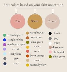 Warm Tone Colors Clothes, Colours For Cool Undertone Skin, Clothing For Neutral Skin Tone, Colours For Cool Toned Skin, How To Dress For My Skin Tone, Cool Undertone Clothes, Cool Undertone Palette, Warm Undertones Color Palette, Neutral Skin Undertone Clothes