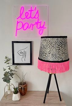 Beautiful handmade leopard satin lampshade finished with gold inside and hot pink trim. Hot Pink Furniture, Lampshade Making, Table Floor Lamp, Hot Pink Leopard, Pink Furniture, Pink Cheetah Print, Floor Bedroom, Pink Cheetah, Top Floor