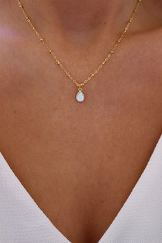 Opal Pendant | Gold Opal Necklace | Dainty Opal Necklace | Delicate Opal | Gold Pendant Necklace | Minimal Necklace | Bridesmaid Necklace Gold Opal Necklace, Dainty Opal Necklace, Gold Necklace Simple, Minimal Necklace, Prom Jewelry, Dope Jewelry, Jewelry Lookbook, Bridesmaid Necklace, Cute Necklace