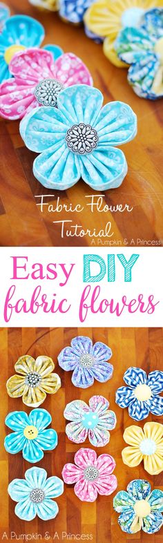 easy diy fabric flower craft for kids to make