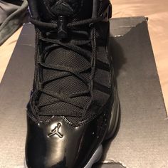 Black And Ice Blue 6 Rings Jordans 6 Rings Jordans, Jordan 6 Rings, Shoes Jordan, Jordan Black, 6 Rings, Jordan 6, Jordans For Men, Ice Blue, Jordan Shoes