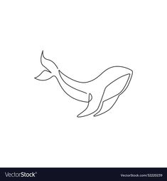 a whale line drawing on white background