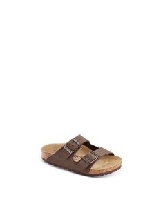 Birkenstock Unisex Arizona Slide Sandals - Toddler, Little Kid Girls Birkenstocks, Toddler Birkenstocks, Birkenstock Taupe Arizona, Toddler Boy Slippers, Birkenstock Arizona, Slide Sandals, Birkenstock, Mocha, Arizona