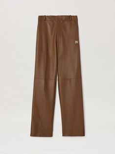 Monogram Leather Track Pants in BROWN OFF WHITE - Palm Angels® Official Monogrammed Leather, Coffee Brown, Palm Angels, Side Stripe, Waist Belt, Logo Print, Track Pants