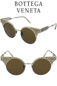 #ad Top Seller for BOTTEGA VENETA BV0113S 002 SILVER METAL BROWN ROUNDED CAT EYE SUNGLASSES. 49 mm, Womens Accessories Bogetta Veneta, Eye Lens, Top Seller, Color Code, Bottega Veneta, Cat Eye Sunglasses, Sunglasses Accessories, Cat Eye, Color Coding