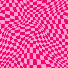 an abstract pink and white checkered pattern that is seamed to form a wave