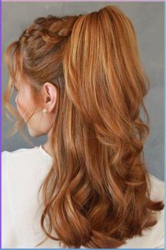 The high ponytail is not just a hairstyle Braid Tutorials, Guest Hair, Long Red Hair, Peinados Fáciles Para Cabello Corto, Back To School Hairstyles, Penteado Cabelo Curto, Hoco Hair, Long Red, Wedding Hair And Makeup