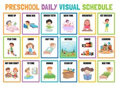 a poster with some pictures of children in different places to learn how to use them