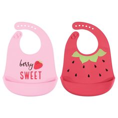 Hudson Baby waterproof silicone bibs are the perfect meal time solution. Our silicone bibs are waterproof and easily wiped clean. Our deep pockets flips out to catch crumbs, spills drips and leaks. Our silicone bibs will make a great meal time solution to make meal time bib to help you relax and have more fun with baby. Our bibs are easy to clean - just wipe down with warm soapy water. Button and hole closure allows for many different sizes to grow with your little one. BPA Free, PVC Free and Ph Strawberry Baby, Waterproof Bibs, 1st Birthday Themes, 1st Birthday Decorations, Silicone Bibs, Girls Bib, Infant Girl, Hudson Baby