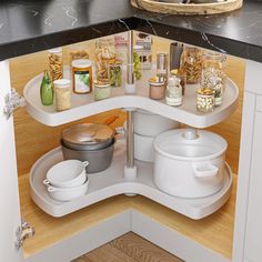 a kitchen corner with food and condiments on it