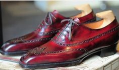 Step into bold elegance with these handmade men's red brogue leather shoes, meticulously crafted for the modern gentleman. The striking red hue adds a touch of individuality and contemporary flair to these classic brogue shoes. Custom made with precision, these formal shoes are a testament to craftsmanship and attention to detail. Whether you're making a statement at a special event or adding a pop of color to your formal ensemble, these red brogue leather shoes are the epitome of style. Elevate your footwear collection with the luxury of genuine leather and the bespoke touch of custom design. Make every step a celebration of sophistication in these red brogue leather shoes. #HandmadeShoes #MensFashion #BrogueShoes #RedLeatherShoes #CustomMade #FormalFootwear #ElegantStyle #Craftsmanship # Quality Leather Boots, Wingtip Shoes, Custom Design Shoes, Bespoke Shoes, Suede Leather Shoes, High Ankle Boots, Handmade Leather Shoes, Oxford Shoes Men, Shoes Custom