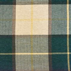 a green and yellow plaid fabric