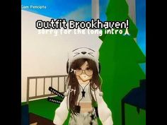 a girl with headphones and glasses is standing in front of a green background that says, quit it brooklyn avenue sorry i'm