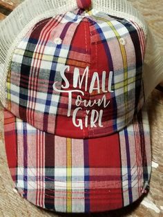 Small Town Girl Distressed Trucker Hat Small Town Girl, White Glitter, May 1, Every Girl, Small Town, Trucker Cap, Small Towns, Trucker Hat, Baseball Hats