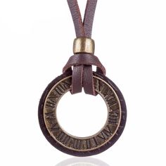 An inspired design, this vintage leather necklace is finely crafted to reflect elegance and contemporary urban style. With vintage elements and genuine leather chain, this piece inspires the imagination, and is imbued with sophistication and a hint of mystery. This men's necklace is perfect for any occasion, and a must have for every man's urban wardrobe. Pendant Metal Type: Zinc AlloyMaterial: 100% Quality Genuine LeatherPendant Size: 3cmShipping: Worldwide Mens Dog Tag Necklace, Vintage Rome, Trendy Pendant Necklace, Mens Beaded Necklaces, Leather Pendant, Accessories Inspiration, Womens Chokers, Vintage Mens Fashion, Necklace Men