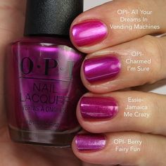 Here are my comparisons for {Charmed, I’m Sure} from the ✨new✨ @opi Jewel Be Bold Holiday 2022 Collection! I have a review, live swatches… | Instagram Opi Jewel Be Bold, Opi Nail Polish Colors, Purple Glitter Nails, Holiday 2022, Purple Nail Polish, Vending Machines, Glitter Nail Polish, Opi Nail Polish