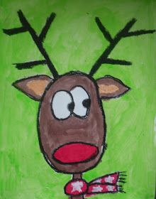 a drawing of a reindeer with antlers on it's head