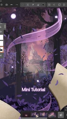 a computer screen with an image of a castle in the background and text that reads minitutorial