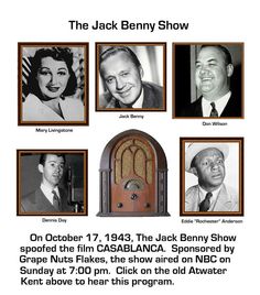 an advertisement for the jack berry show with five people in black and white photos on it